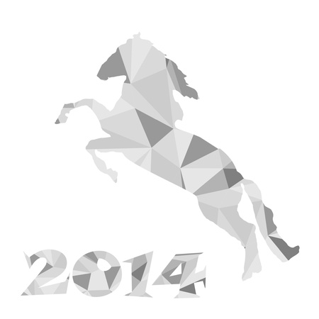 2014 - the year of horseのイラスト素材