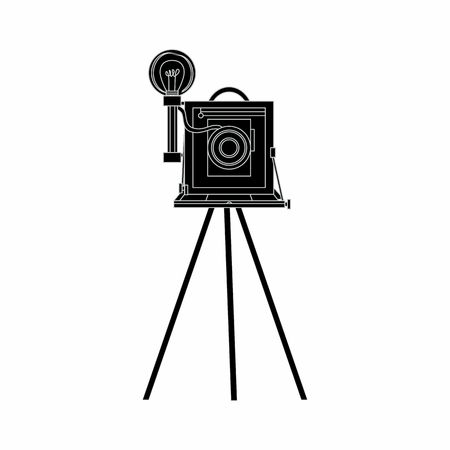 Retro photo camera, vectorのイラスト素材