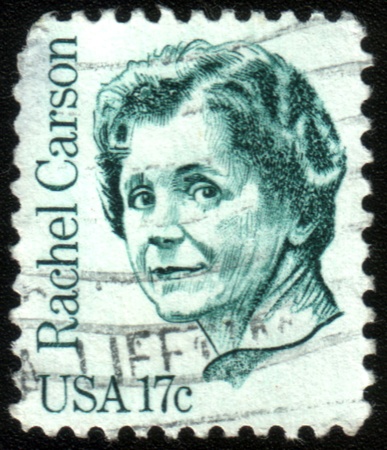 UNITED STATES - CIRCA 1980: stamp printed by United states, shows Rachel Carson, circa 1980のeditorial素材