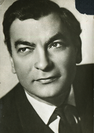 USSR - CIRCA 1960s: studio portrait of man, USSR, 1960sのeditorial素材