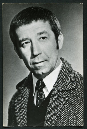 USSR - CIRCA 1960s: studio portrait man, USSR, 1960sのeditorial素材