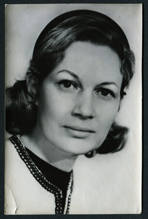 USSR - CIRCA 1960s: studio Portrait of a beautiful young woman, circa 1960sのeditorial素材