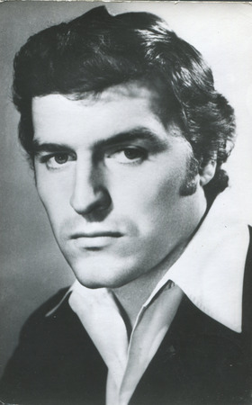 USSR - CIRCA 1960s: studio portrait of handsome man, USSR, 1960sのeditorial素材