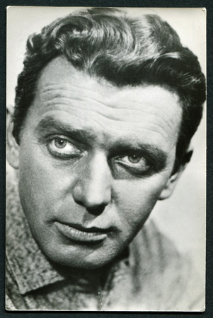 USSR - CIRCA 1960s: studio portrait of man, USSR, 1960sのeditorial素材