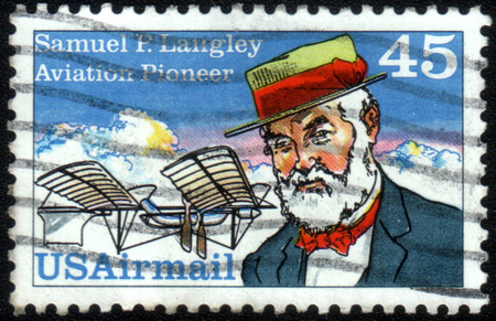 USA - CIRCA 1991:a stamp printed in USA shows image of the Samuel Pierpont Langley was an American...