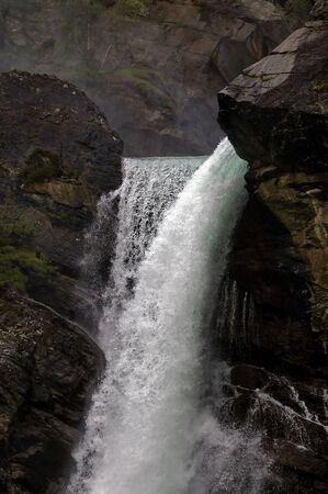 view of waterfalls in italy