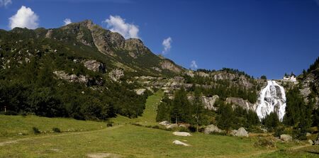 panoramic view of italian waterfallsの写真素材
