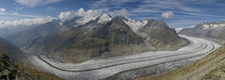 a big glacier on alpsの写真素材