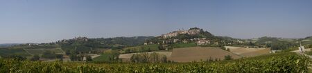 panoramic view of a small townの写真素材