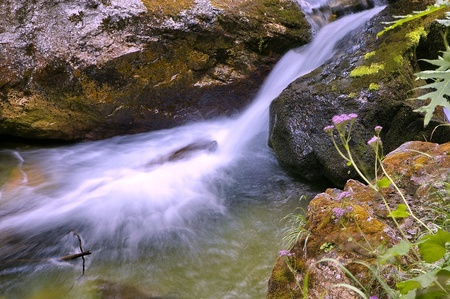 a nice view of great waterfallsの写真素材
