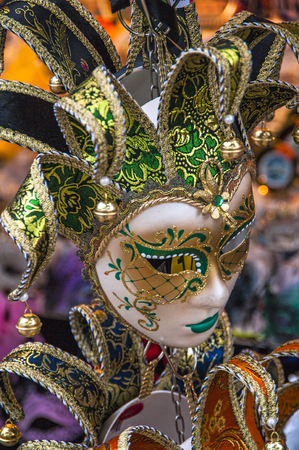 carnival mask in Venice,Italyの写真素材