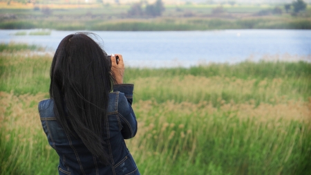 Nature sometimes should look to the naked eye. Sometimes with lensesの写真素材