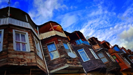Historical houses.old houses in the historic original structure ?stanbul.orielのeditorial素材