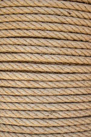 Brown rope close-up. His patterns are clear.