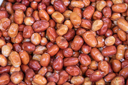 Oleaster fruit grains. Brown . Healthy food.の写真素材