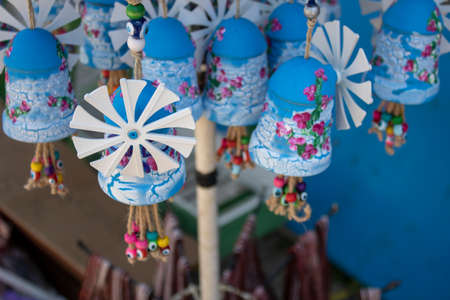 They sell small windmill as a souvenir. The island of Cunda was