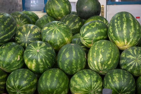 Watermelon berries close-up. Stacked.の写真素材