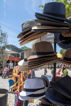 Close up of sombrero. It was filmed on the counter in front of the store.の写真素材
