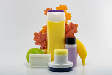 Personal cleaning products taken in white background.