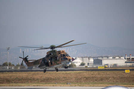 Istanbul, Turkey - September-18,2019: Sikorsky Attack helicopter was shot at AtatÃ¼rk airport. Teknofest 2019のeditorial素材