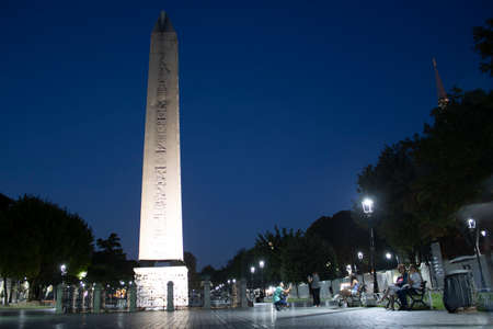 Istanbul, Turkey - October-7.2019: Obelisk in Sultan Ahmet Square.のeditorial素材