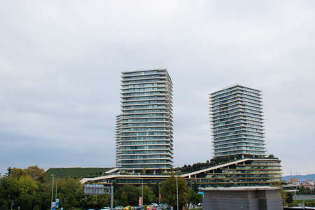 Istanbul, Turkey - November-10.2019: Photo of Zorlu Center building. Shopping and trade center