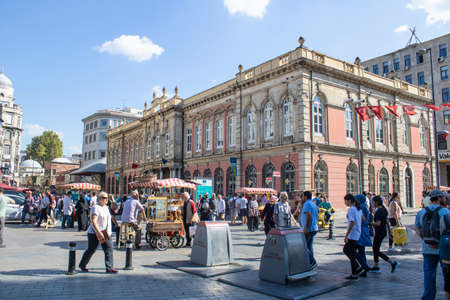 Istanbul, Turkey - September-14.2019: Turkey Is Bankasi Museum. There are historical documents about...