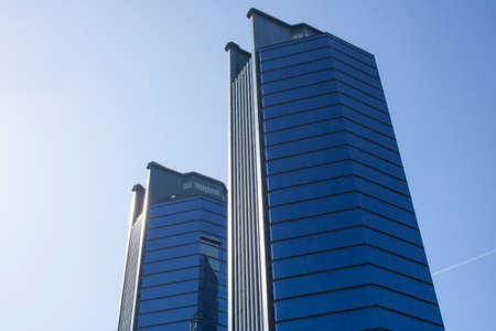 Levent District in istanbul. A bustling district of business centers. It's where the big skyscrapers are.の写真素材