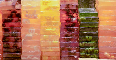 Handmade aromatic soap on the Grand Bazaar in Istanbul, Turkey,の写真素材