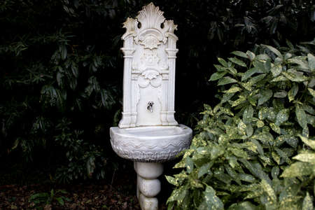 The historical ottoman fountain among the trees. This photo was taken in the Ataturk Arboretum.の写真素材