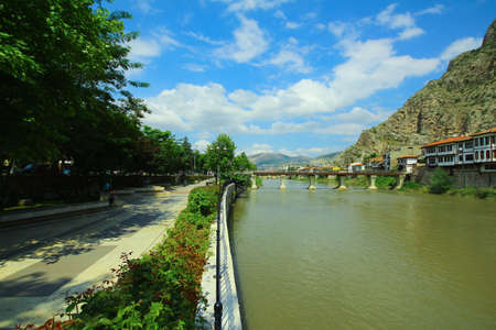 Amasya, Turkey -june-25.2016: The center of the city of Amasya. Cultural and historical structure is...
