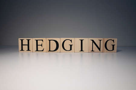 Hedging post on white background and with spot light. Close up.の写真素材