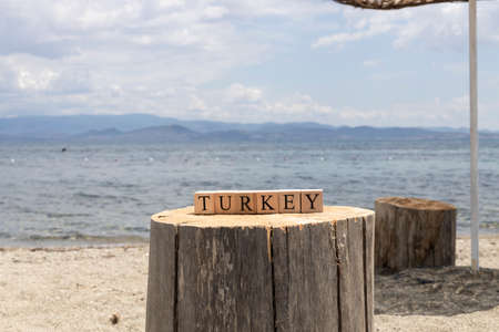 Concept of summer holidays at a seaside in Turkey.の写真素材