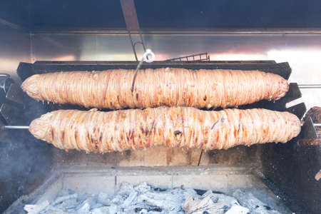 Kokorec grill. A cultural dish unique to Turks. bovine intestineの写真素材