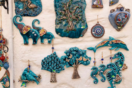 Home decoration products and local decorations. Photographed in Ayvalik, Balikesir..の写真素材