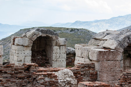 Sagalassos ruin is an archaeological site, Ruins of the ancient city of Sagalassos, historical...