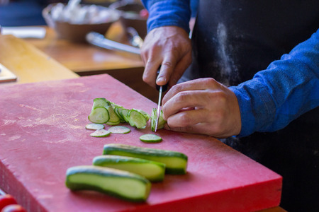 Chef prepared delicious foodsの写真素材