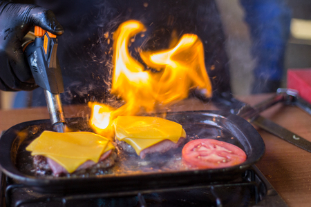 Chef prepared delicious foodsの写真素材