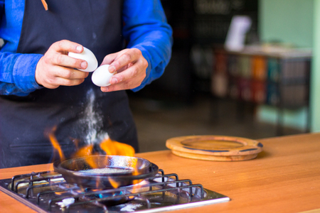 Chef prepared delicious foodsの写真素材