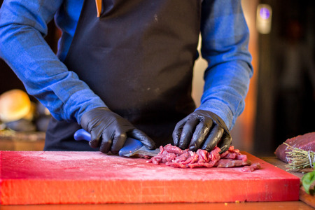 Chef prepared delicious foodsの写真素材