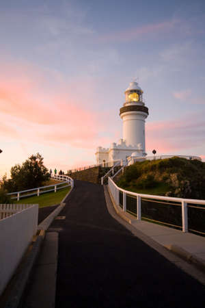 lighthouse in sunsetの写真素材