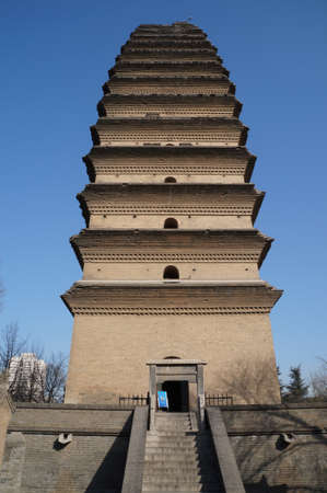Xi  an pagodas and temples in ChinaXian China small wild goose pagodaの写真素材