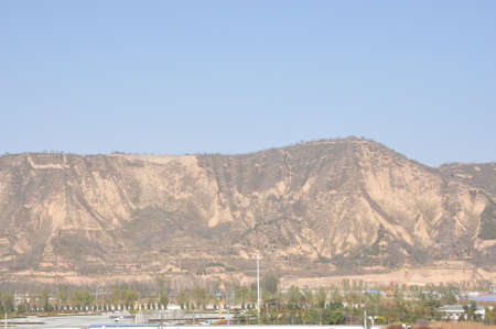 View of a barren hill