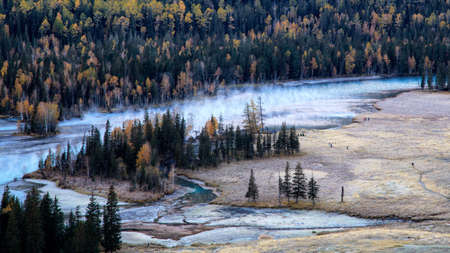 Xinjiang Kanas Lake Sceneryの写真素材