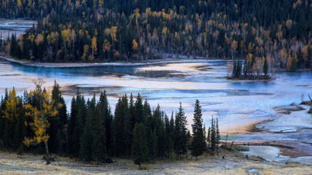 Xinjiang Kanas Lake Sceneryの写真素材