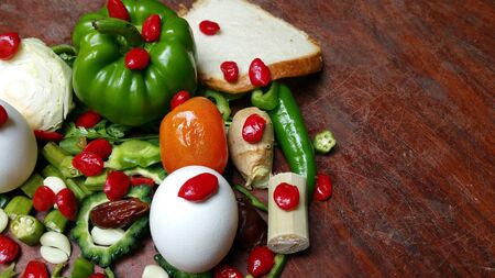 Amazing style of Delicious Vegetable on Table top image.の写真素材
