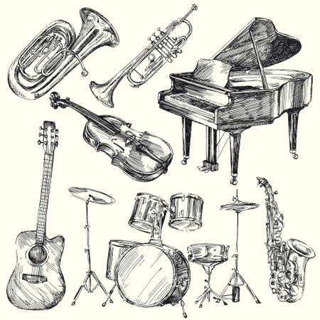 musical instrumentsのイラスト素材