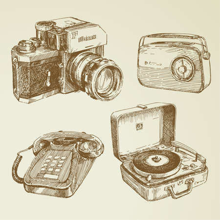 collection of vintage design のイラスト素材