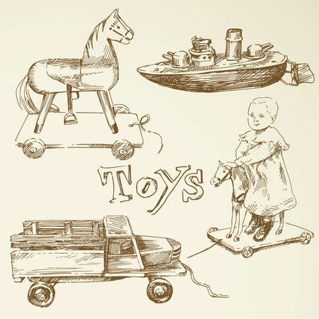 antique toysのイラスト素材