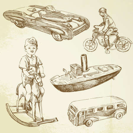 antique toysのイラスト素材